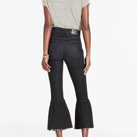 Lucky Brand High Rise Cropped Ruffle Flare Jean Size 0/25 - Picture 2 of 7